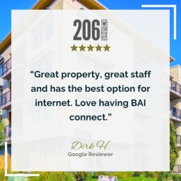 We are thrilled to hear such positive feedback from our amazing residents! resident review for 206 Apartments